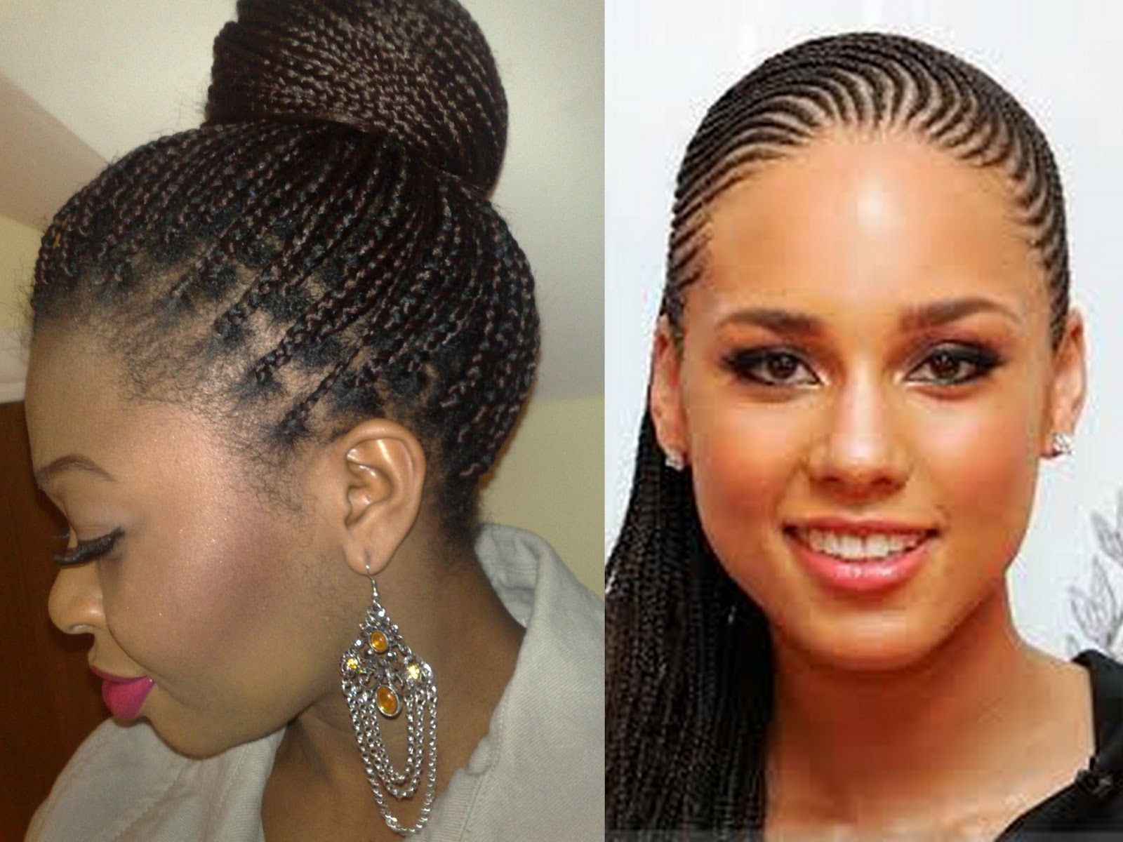 Lightskin ebony with braids flash