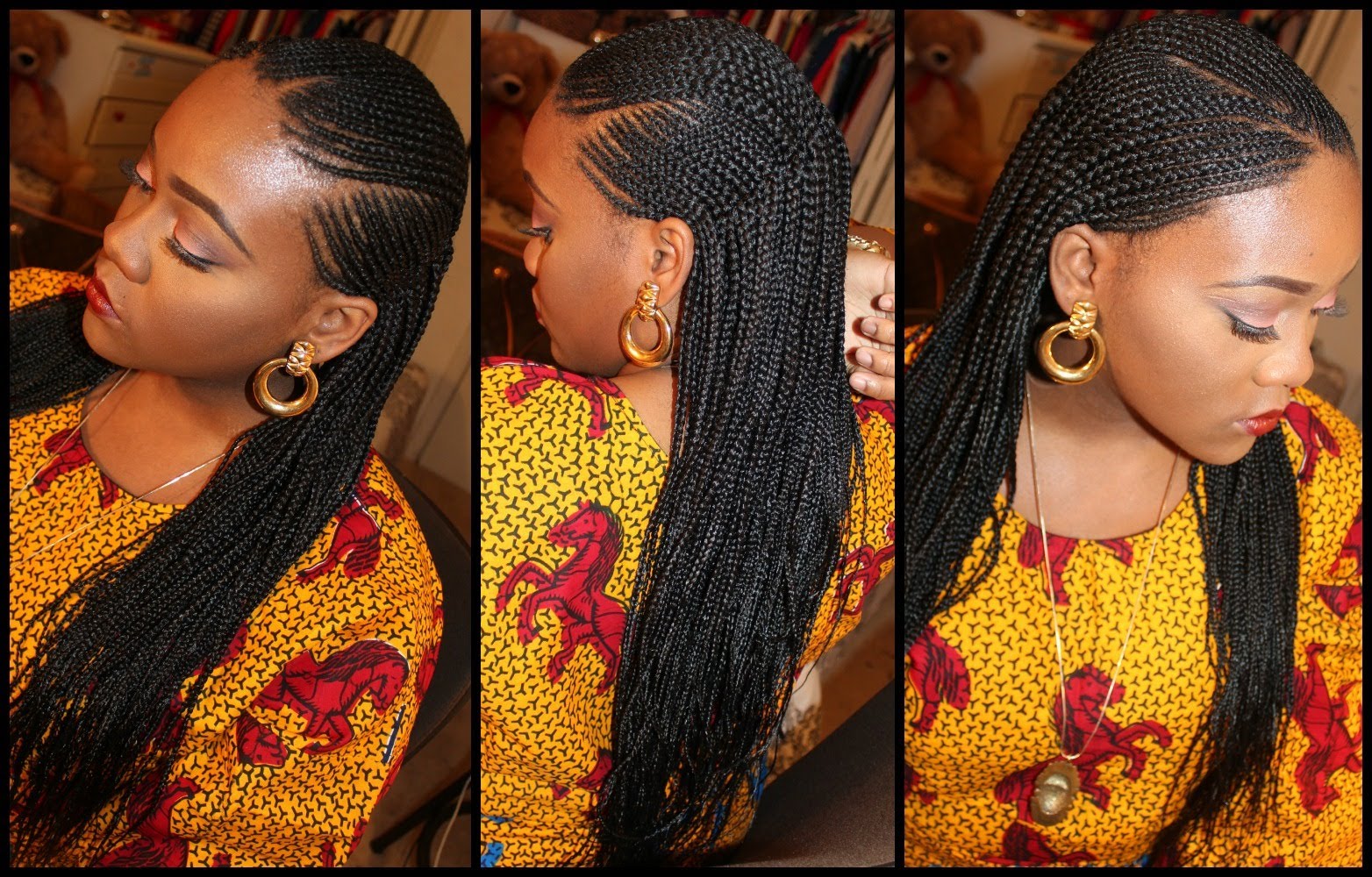 Image result for tiny ghana braids