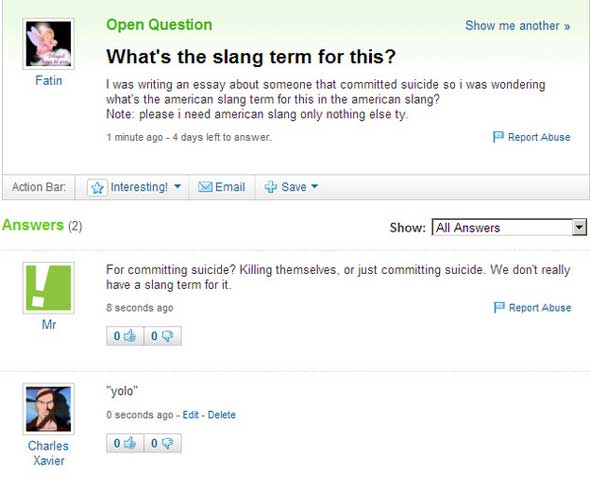 Top 50 Funny Yahoo Questions And Answers