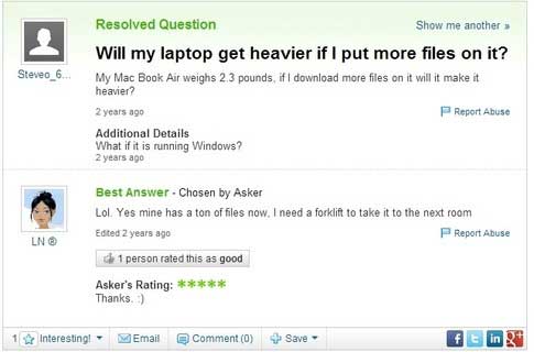 Top 50  Funny Yahoo Questions And Answers - 9