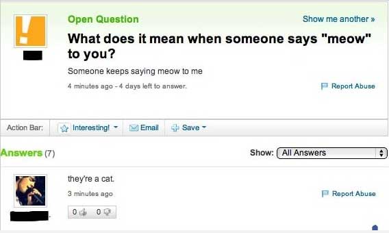 Funny Yahoo Questions And Answers 12