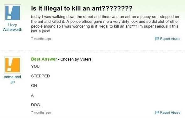 Top 50  Funny Yahoo Questions And Answers - 18