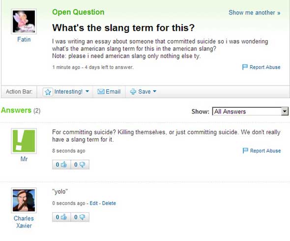Funny Yahoo Questions And Answers 17