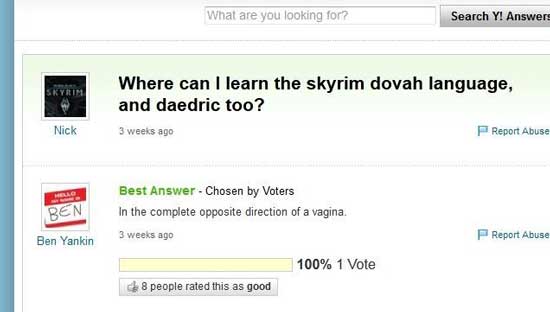 Funny Yahoo Questions And Answers 7