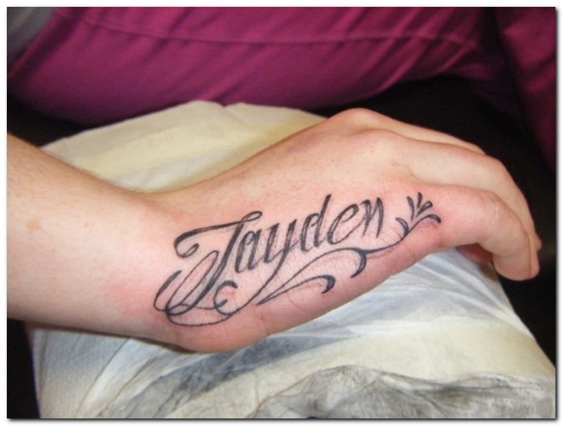 6. "Name Tattoo Ideas for Hand" - wide 8