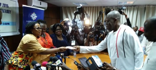 Veep submits Mahama's nomination forms