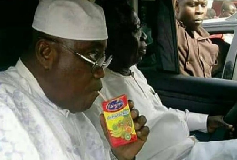Photo of Nana Addo sipping Kalypo