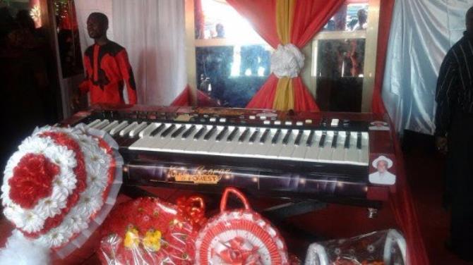 George Forest laid to rest in a Keyboard Casket