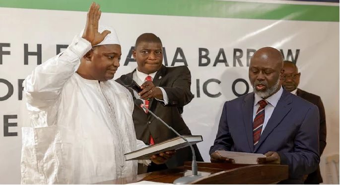 Jammeh's Opponent, Adama Barrow declared Gambian President in Senegal
